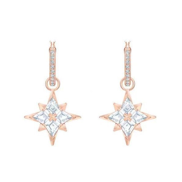 แฟชั่น Swarovski Swarovski Symbol Star Crystal Shiny ต่างหูประณีตเงาต่างหู Bright Temperament แฟชั่น