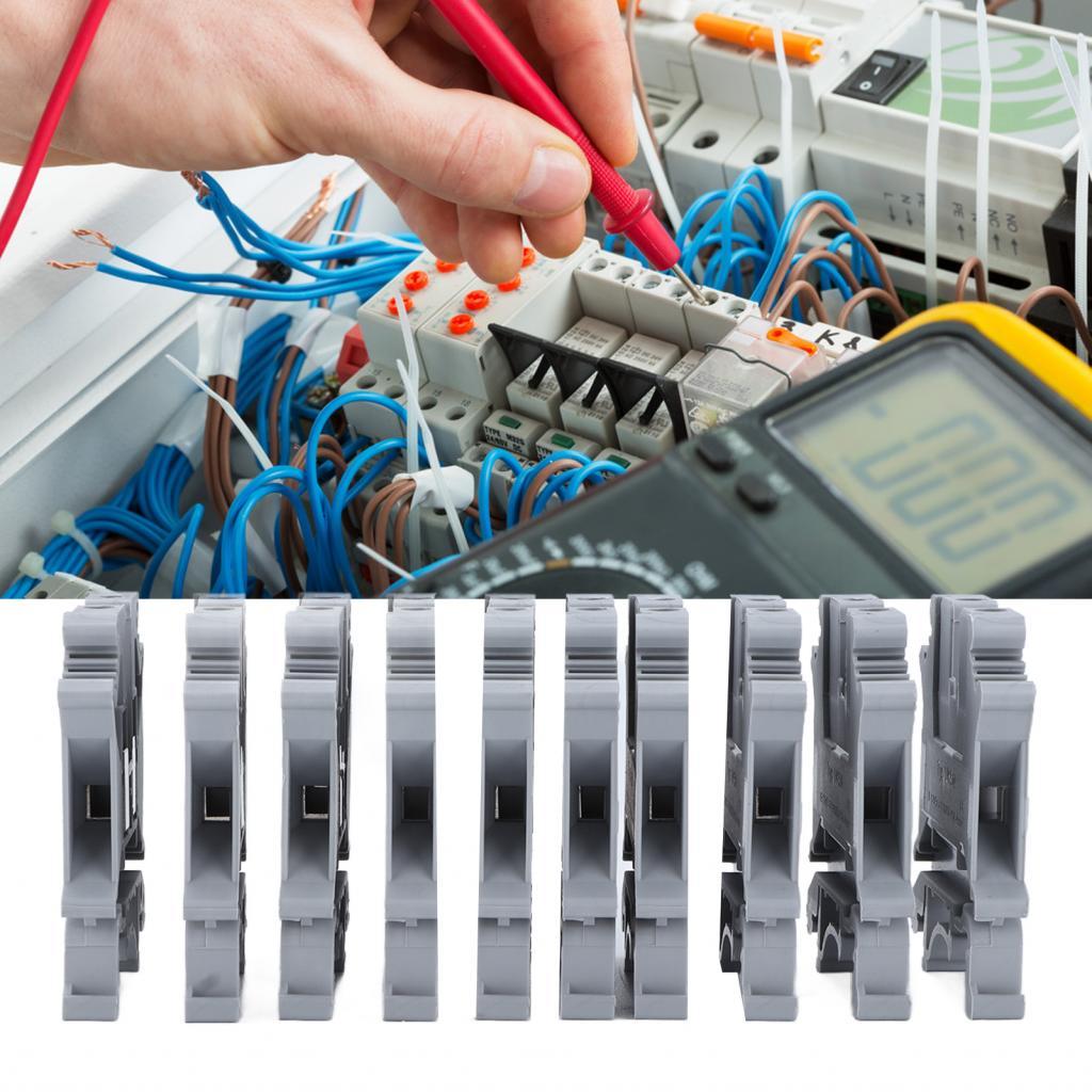 Mamamoo1-TH 100 ชิ้นประเภทสกรู Terminal Block DIN Rail Mount ทองแดงผสมเทอร์มินัล 800 V 41A UK5N สำหร