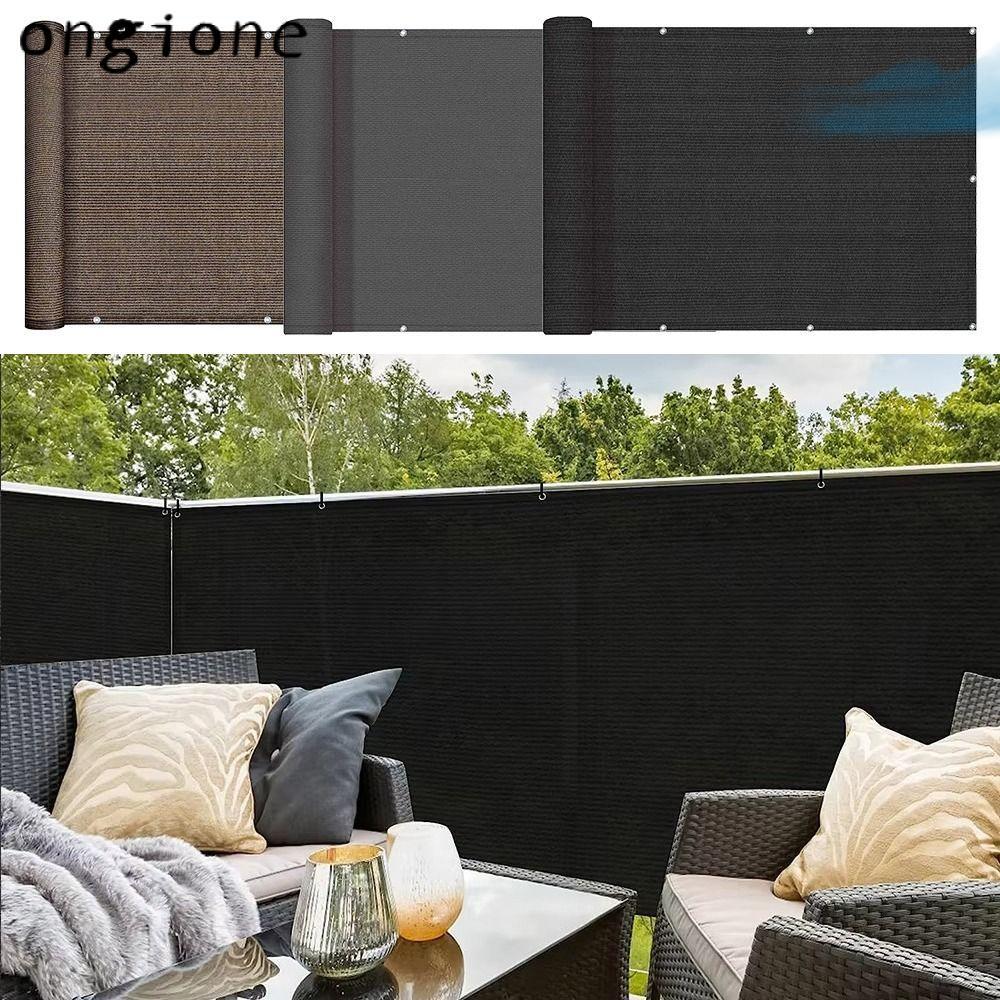ONGIONE ผ้าแรเงาระเบียง, กันน้ํา 3/5/6M Sun Shading Sails, Thicken ระเบียงความเป็นส่วนตัวหน้าจอผ้ารั