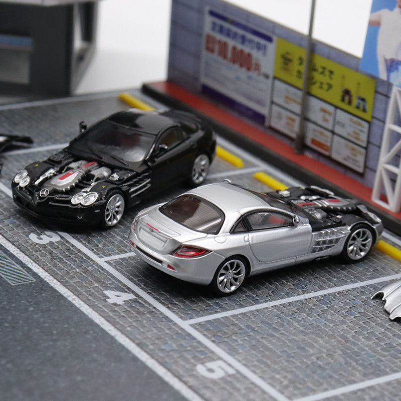 คอลเลกชัน McLaren SLR Mclaren Mclaren SH 1: 64 โมเดลรถโลหะผสมจําลองฝาหน้าแบบถอดได้