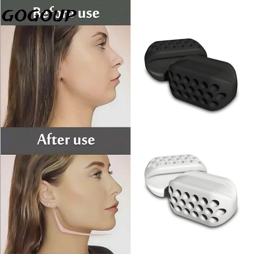 GOGOUP Jaw Exerciser ออกกําลังกายอุปกรณ์ออกกําลังกายคอ Face Toning Anti-aging Jawliner กล้ามเนื้อลูก