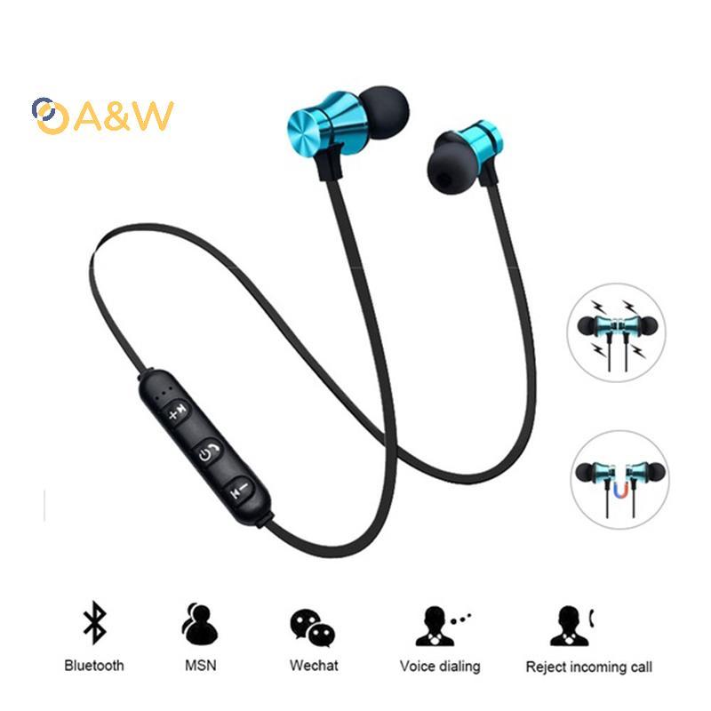 A&W หูฟังไร้สายแม่เหล็ก XT11 เพลงโทรศัพท์หูฟังกีฬาพร้อมไมโครโฟนใหม่