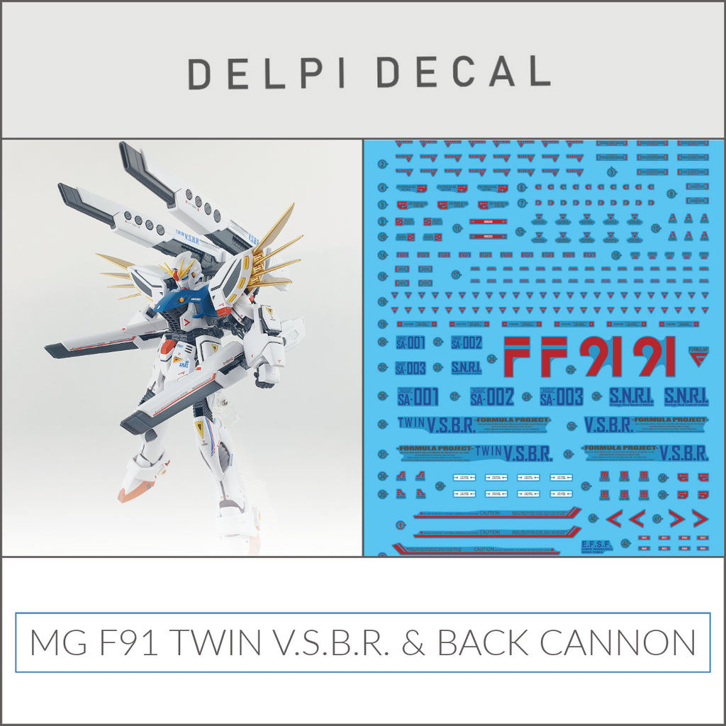 Delpi Decal (ดีคอลน้ำ) MG F91 TWIN V.S.B.R. & BACK CANNON