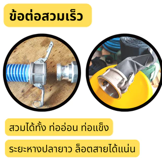 ข้อต่อสวมเร็วอลูมิเนียม 2-3 นิ้ว เกลียวใน/เกลียวนอก ข้อต่อหูล็อค ต่อสายส่งน้ำ งานเกษตร ติดตั้งง่าย