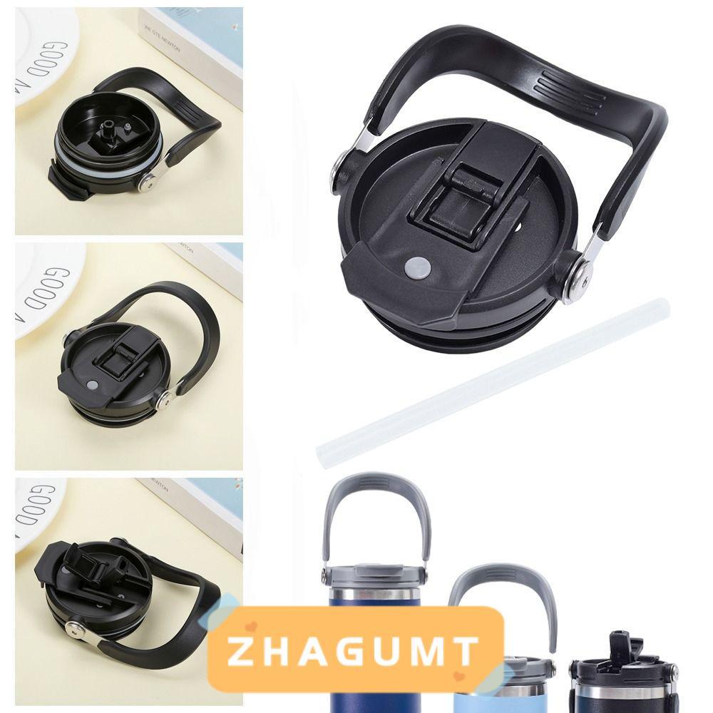 ZHAGUMT366KB ขวด, 600/750/900/1050/1200ml พร้อมถ้วยฟาง,ทนทาน Universal Splash Proof PVC ปิดผนึกฝาปิด