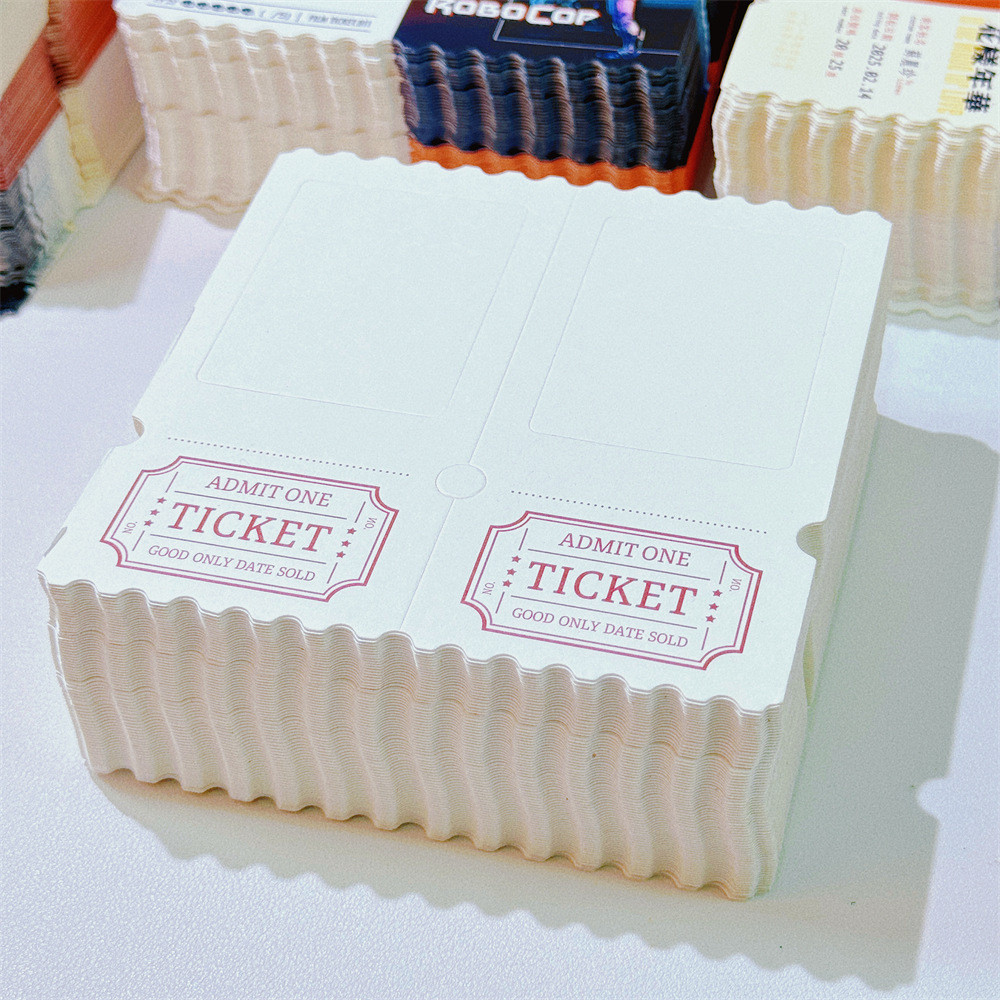 T TICKET Retro TICKET Stub ย้อนกลับแสงภาพวิดีโอ TICKET Stub กรอบเปล่า TICKET Stub โฮมเมดแสงภาพวิดีโอ