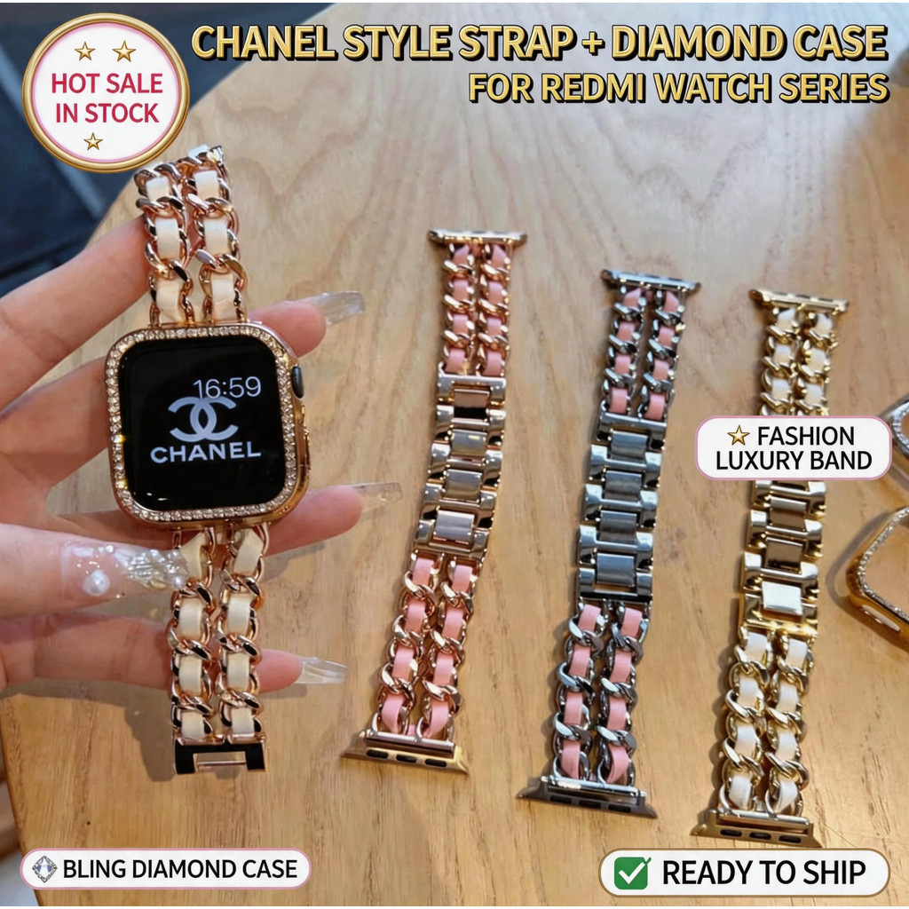for Redmi Watch 6 5 4 5 Active/5 Lite สายกลิ่นหอมขนาดเล็ก + เปลือกเพชร เรดมี่  Redmi Watch 5 for Smartwatch strap