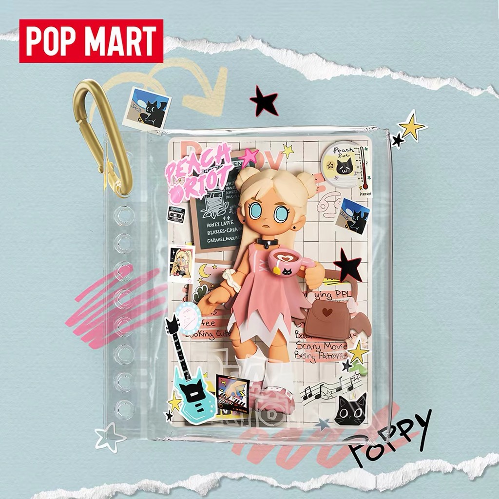 P POPMART Peach Riot Peach Riot Peach Music Assembled Series Building Block จี้ Mystery Box Gift