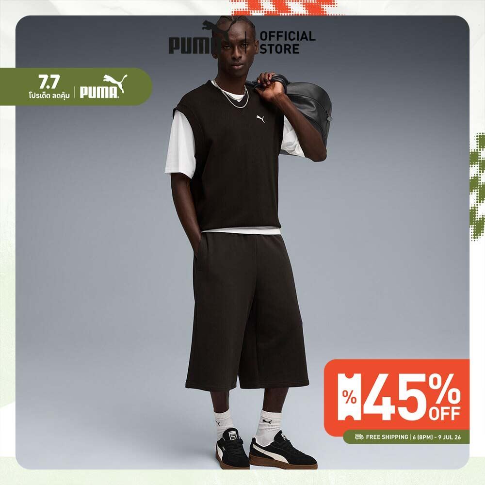 PUMA Prime/Select กางเกงยีนส์ขาสั้นทรงหลวม Wardrobe Essentials 16 นิ้ว สำหรับผู้ชาย สีดำ - 63354101