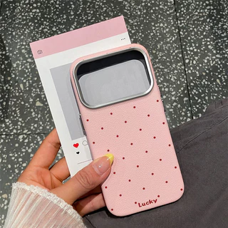 เคสไอโฟน17 สำหรับ IPhone 11 17 Air 15 13 16 12 Pro Max 15 14 16 Plus XR X XS เคส TPU นุ่มลายจุดสีแดงเล็กๆ น่ารัก