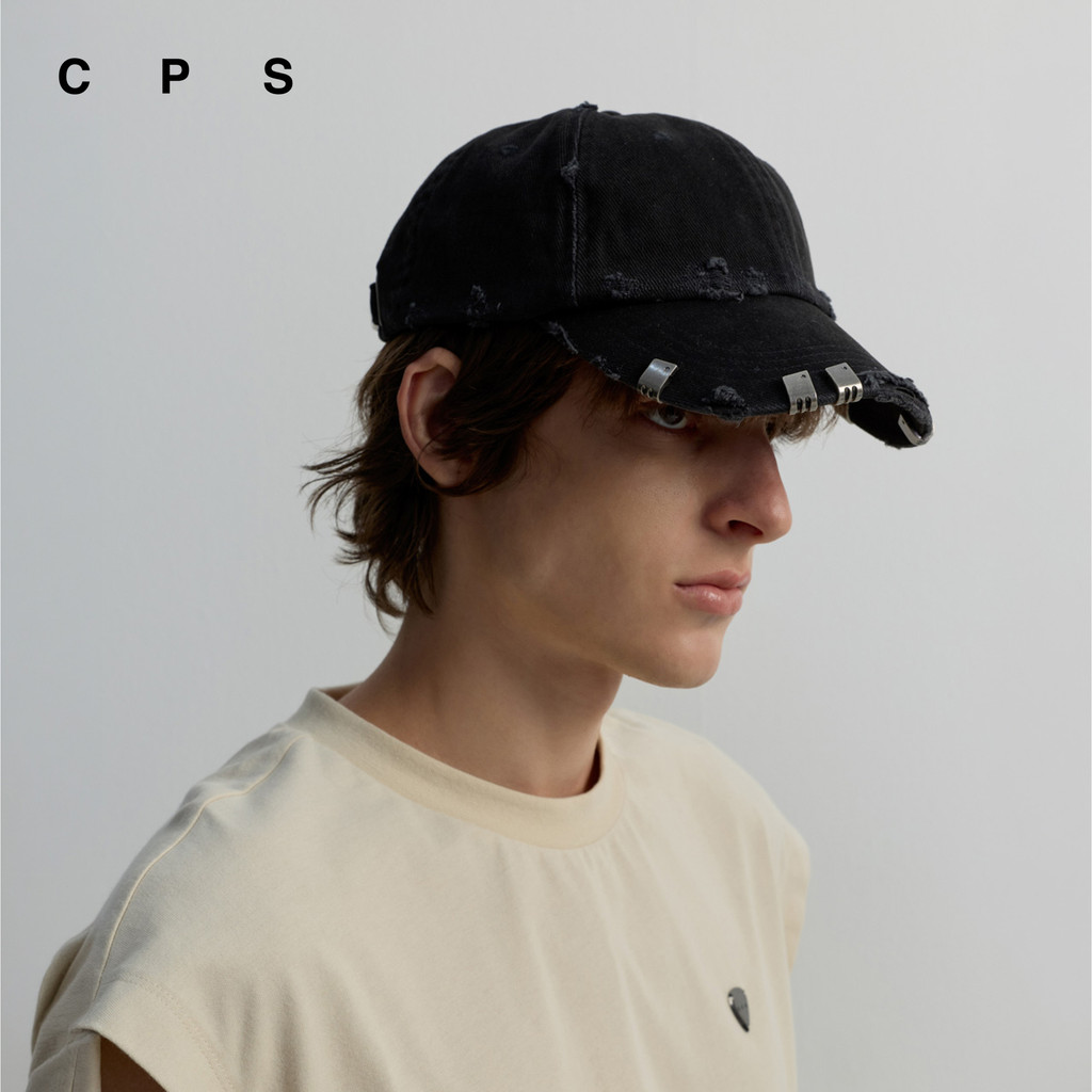 CPS หมวกแก๊ปติดอะไหล่ ผู้หญิง HARDWARE DISTRESSED CAP รุ่น C26WAWA009 (AW26#A1)