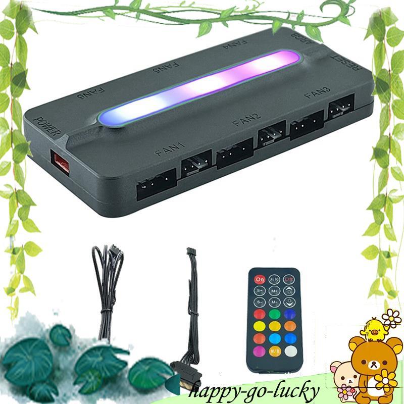 ARGB Controller 5V/3Pin ARGB 4Pin พัดลม PWM HUB PWM ARGB พัดลม Hub Hub Splitter สําหรับคอมพิวเตอร์พี