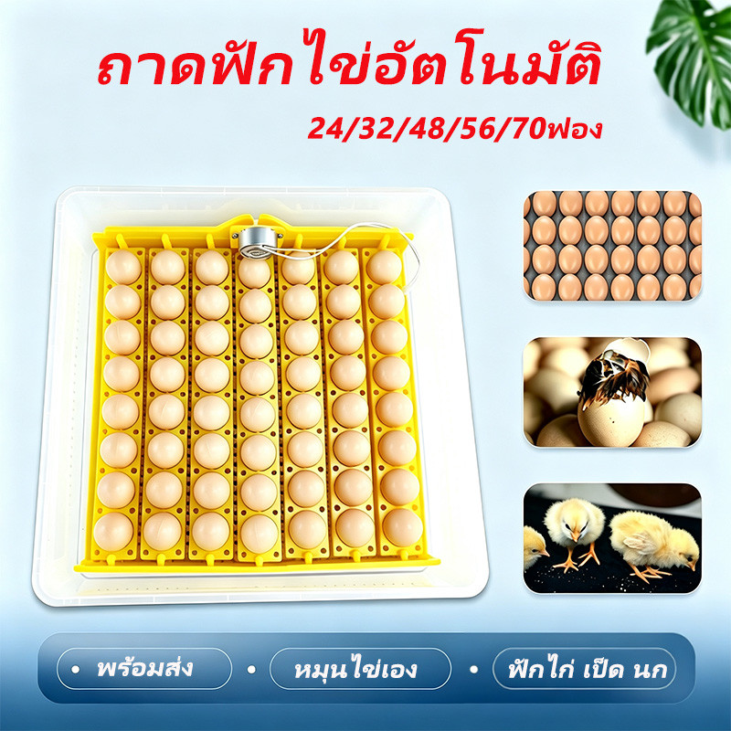 ถาดหมุนไข่อัตโนมัติ ตู้ฟักไข่ รางฟักไข่ไก่ไข่นก ขนาด 24/32/48/56/70ฟอง มีมอเตอร์ในตัว ไฟฟ้า 220V ใช้งานง่าย