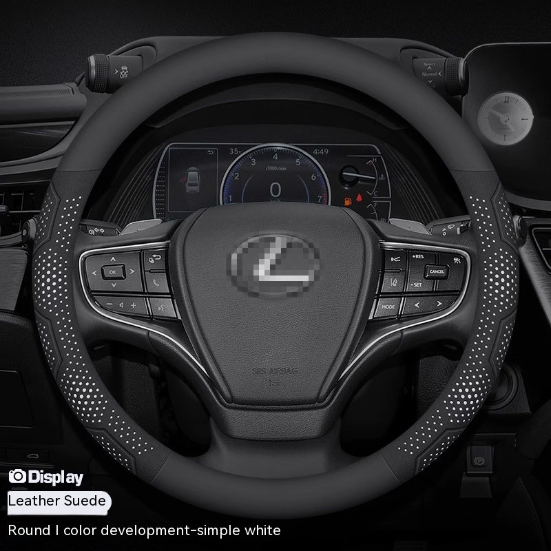 ฝาครอบพวงมาลัยรถยนต์ลายคาร์บอนไฟเบอร์เหมาะสําหรับ Lexus GS300h ES300h ES330 ES350 NX300h IS300 RX300