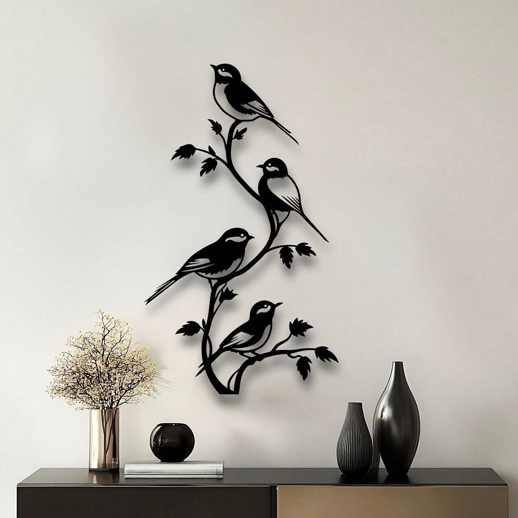 CIFbuy Retro Metal Bird Wall Art Handmade Iron Silhouette กันสนิมตกแต่งบ้านของขวัญ