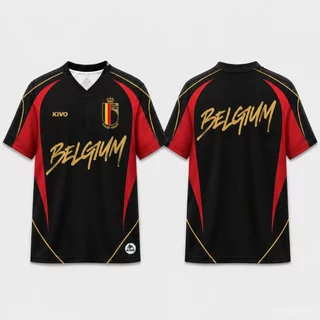 KIVO เสื้อบอลโอเวอร์ไซส์ ลายธงทีมชาติ เสื้อกีฬาแฟชั่นผู้หญิงผู้ชาย ใส่เชียร์บอล ใส่เที่ยว ผ้านิ่มระบายอากาศ