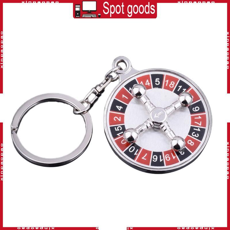 XI Spin Wheel พวงกุญแจแฟชั่นและสนุกพวงกุญแจ Interactive หมุนได้ Roulet Wheel พวงกุญแจสําหรับผู้หญิง