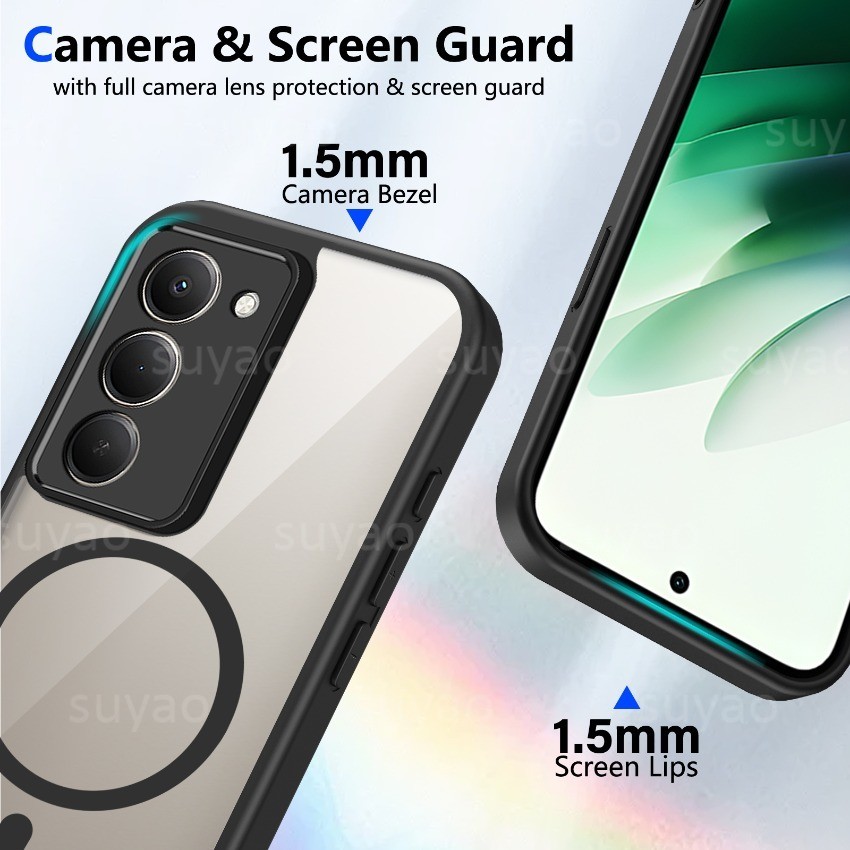 สําหรับ Redmi 15 5G 4G 2026 เคสโทรศัพท์แม่เหล็ก Frosted รูปที่ 8