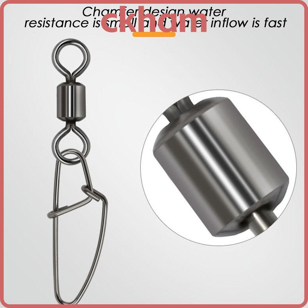 CKHAM 50 ชิ้น Rolling Swivel Solid Ring 1 #-8 # สแตนเลส Heavy Duty Ball