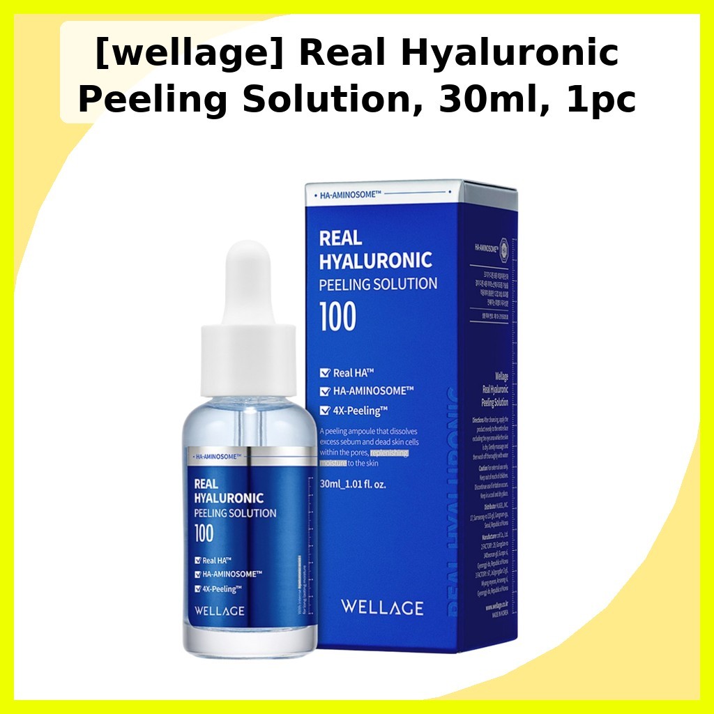 [wellage] Real Hyaluronic Peeling Solution, 30ml, 1pc / Korean Peeling Solution / สูตรขัดผิว by AEON