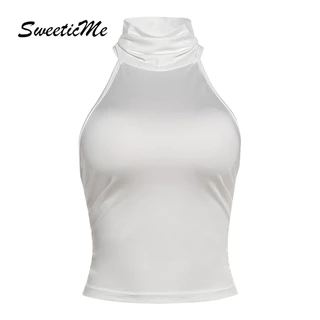 SweeticMe เสื้อกล้ามผู้หญิง 2026 ใหม่แฟชั่นสีทึบ Backless Lace Splicing เซ็กซี่ Camisole + กางเกงชุด