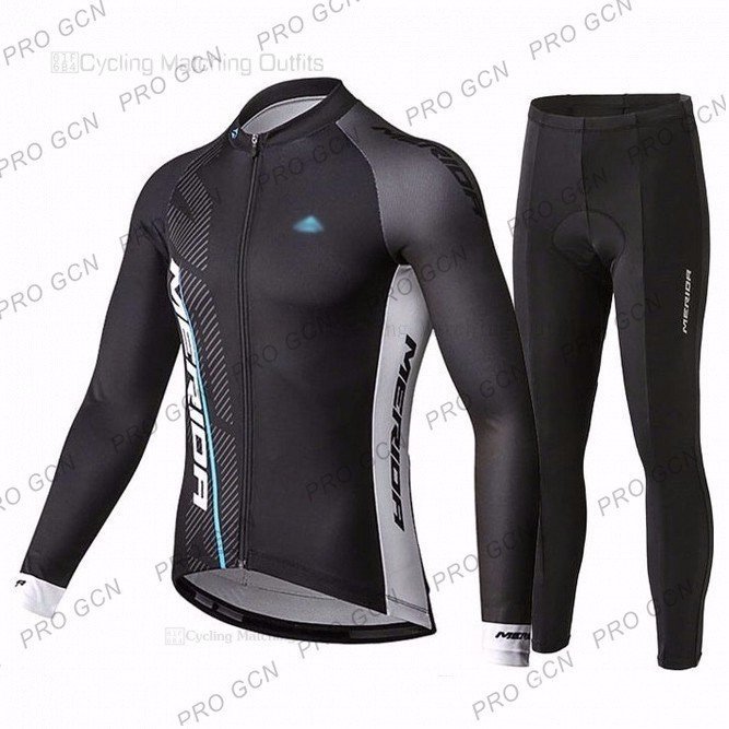 พร้อมสต็อกMERIDA ทีมเสื้อแขนยาวชุด Breathable จักรยานเสื้อเจลเบาะกางเกง Quick Dry Road Ride MTB จักร