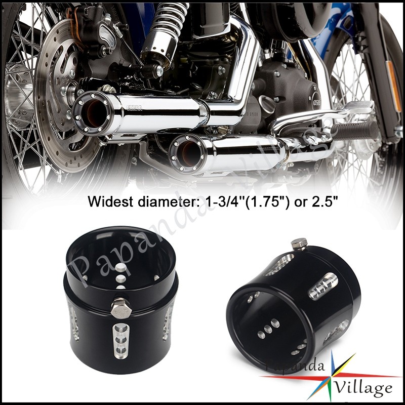 PAMotorcycle Exhaust Tip 1-3/4" Pipe For Harley XS650 Bobber Chopper Touring Cafe Racer Old school 1