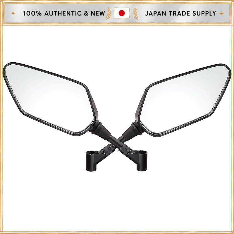 HURRICANE Motorcycle Mirror V-Blade Mirror Type 2 Universal Black M8/M10 Left and Right Set HA6250 [