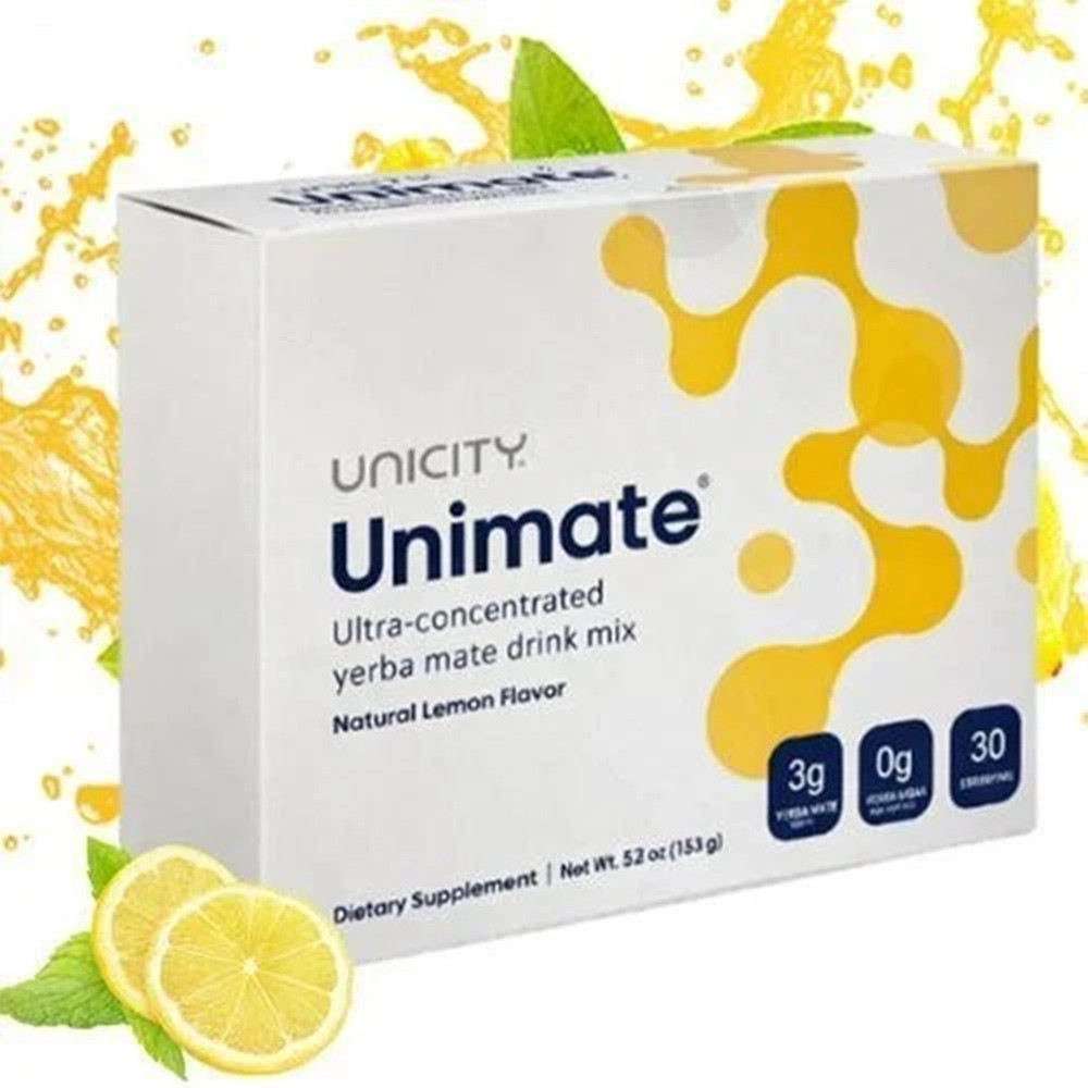 Unicity Unimate Lemon Flavor Packs - 30 Counts - Exp 2028 Free Shipping