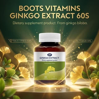 BOOTS VITAMINS บู๊ทส์ กิงโกะ เอ็กซ์แทรค 60 เม็ด