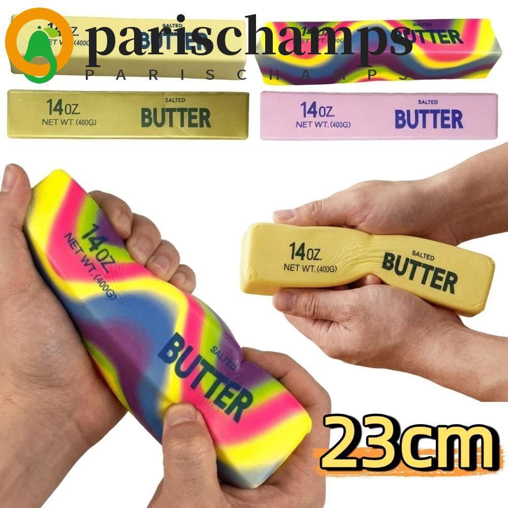 PARISCHAMPS แท่งเนย Rebound ช้า, ของเล่นบีบแท่งเนยสร้างสรรค์ 23 ซม., ความแปลกใหม่ Super Soft ขนาดใหญ่ตลก Butter Stick Pinch Office