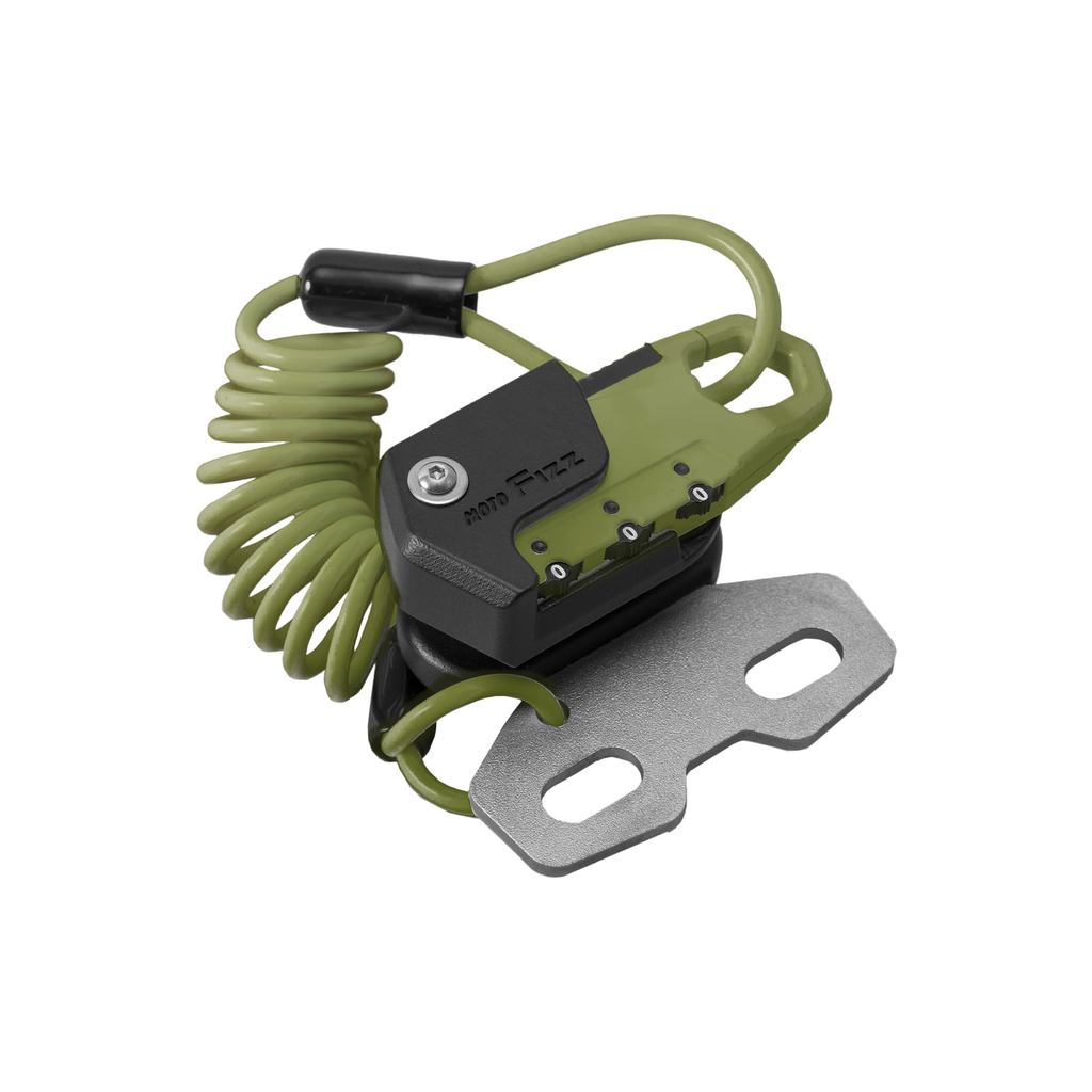 ล็อกสายไวร์หมวกกันน็อก Tanax พร้อมแคลมป์แฮนด์ | Tanax Helmet Security Wire Lock with Handle Clamp