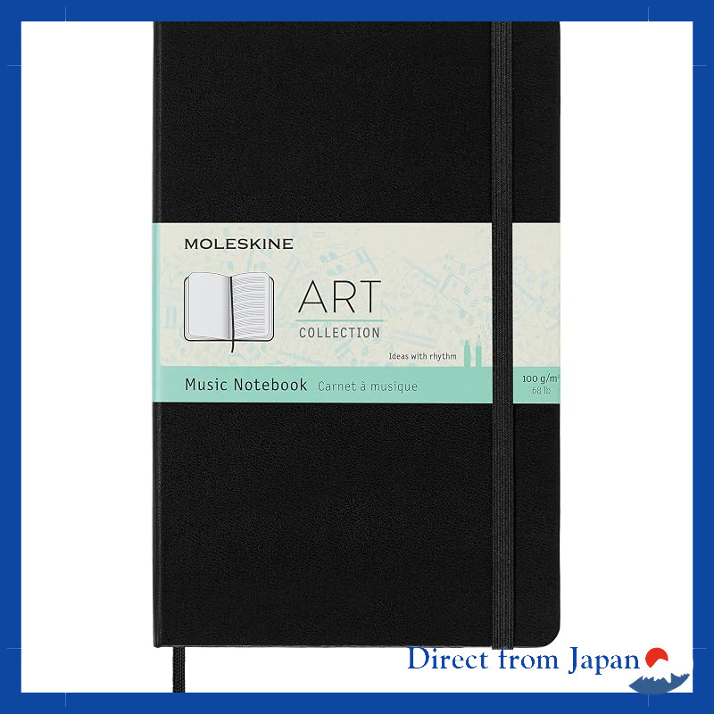 Moleskine Art Plus Music Notebook, Large Black Hard Cover (5 x 8.25)