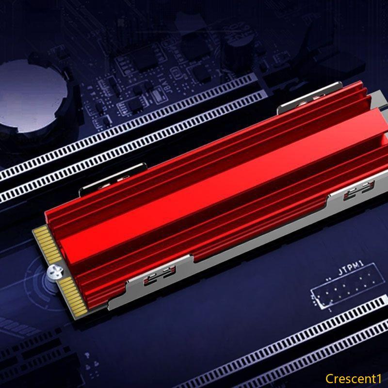 ฮีทซิงค์ Snap On แบบไม่ใช้เครื่องมือ Crescent1 สําหรับ M 2 SSDs การนําไฟฟ้าความร้อนอลูมิเนียมและความ