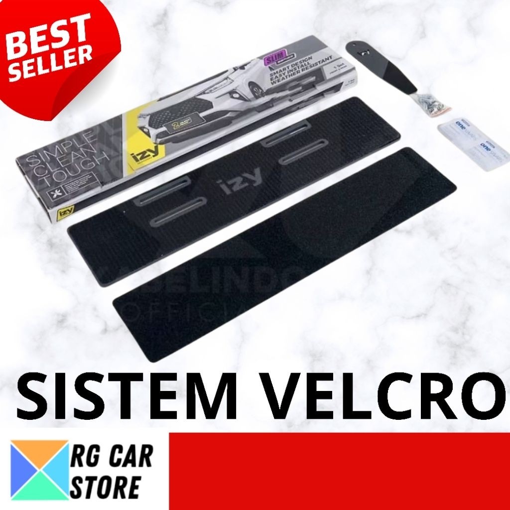 IZY Universal Slim รุ่น Frameless Velcro ฝาครอบป้ายทะเบียน