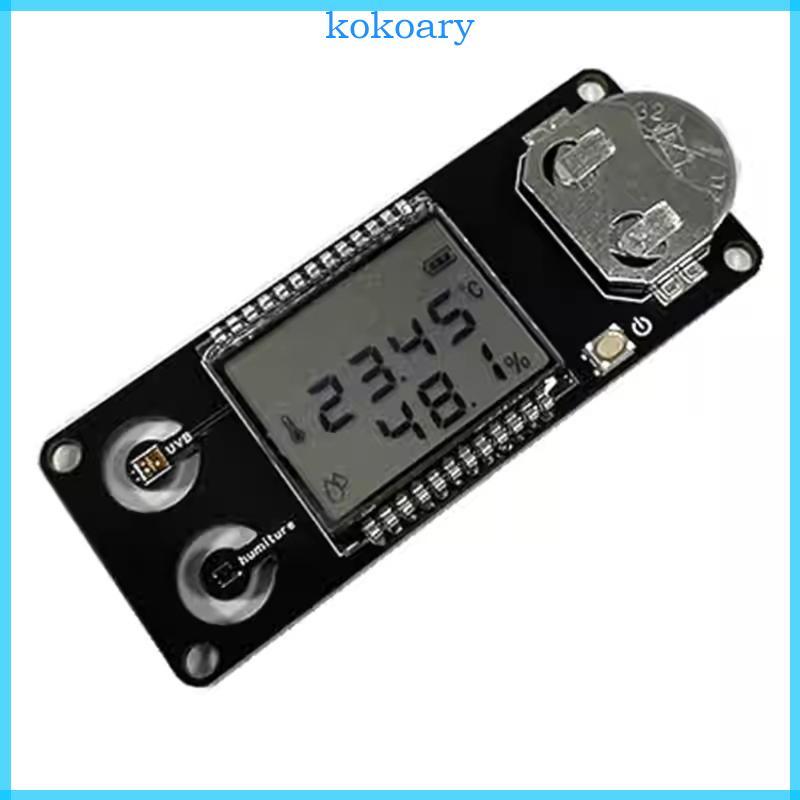 KOK Digital UVB Meter อุณหภูมิและความชื้นเซนเซอร์การวัดหน้าจอหมึกสําหรับกรงนกและสัตว์เลื้อยคลาน Moni