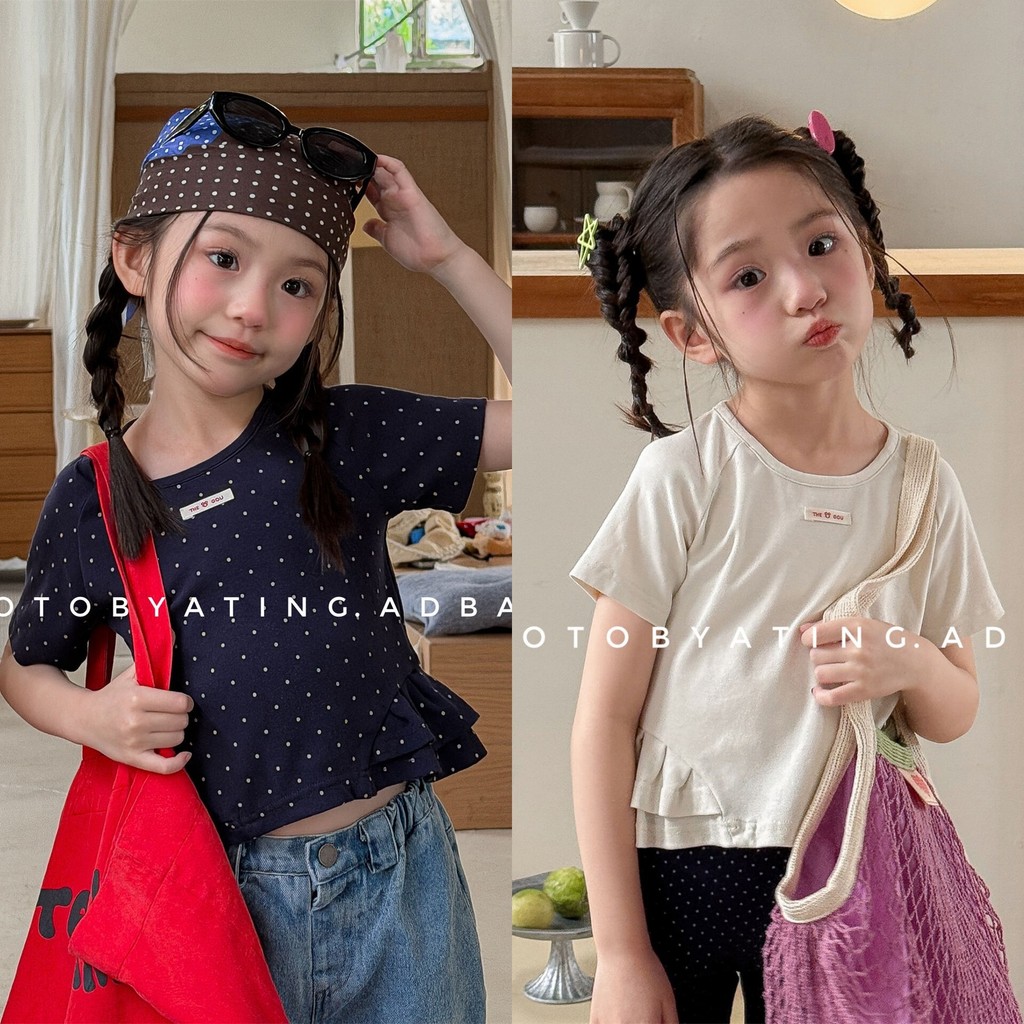 Huzhou Zhili เสื้อผ้าเด็กเด็กเวอร์ชั่นเกาหลีสาวยืดแขนสั้นเสื้อยืดชายเสื้อ Bottoming 7276