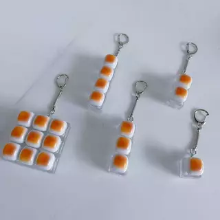[PE] ขนมปังคาราเมลความเครียดบรรเทาคีย์บอร์ดพวงกุญแจปุ่ม Light Keycap Bapa จี้สําหรับสํานักงานนักเรียนอุปกรณ์เสริมสําหรับผู้ใหญ่ 1PC TH