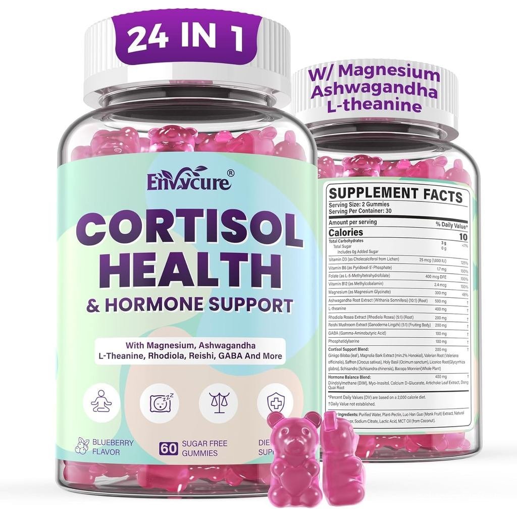 CortisolsforWomen&Men,CortisolRederGummiesw/,Ashwagandha,,Rhodiola,Rezhi,24IN1CortisolManagerforCalm