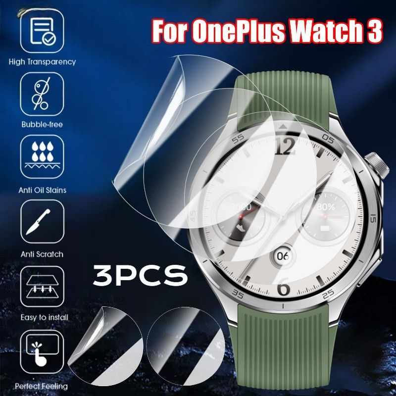 1-3 ชิ้น HD Clear นาฬิกาป้องกันหน้าจอสําหรับ OnePlus นาฬิกา 4 3 2R 2 47 มม.46 มม.43 มม.ESIM กันน้ําฟ