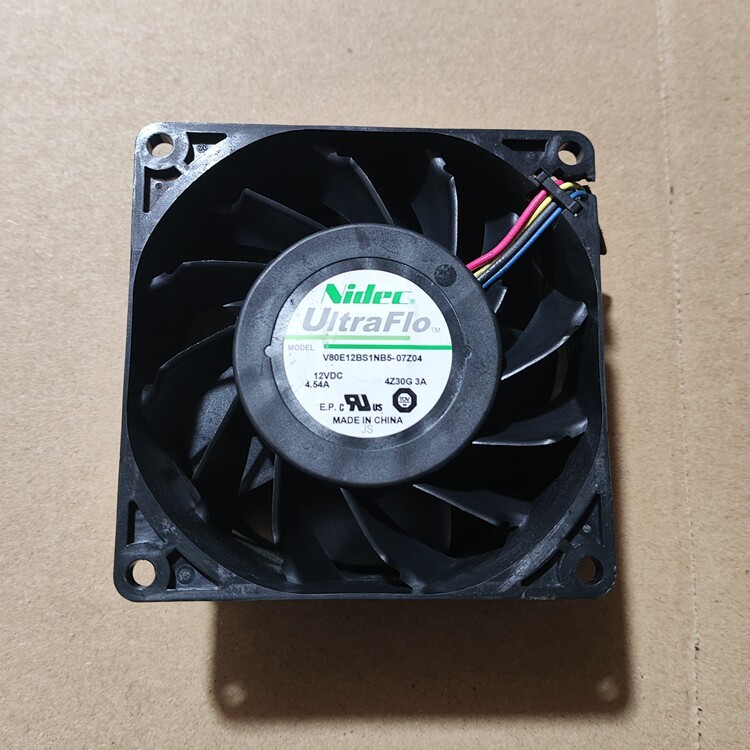 เหมาะสําหรับ Nidec Nidec V80E12BS1P5-07Z04 12V 4.54A 8038 8 ซม.พัดลมระบายความร้อนรุนแรงพิเศษ