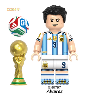 2026 World Cup Star Mo Salah Yamal Bellingham Haaland Laautaro Alvarez Rodri บล็อกตัวเลขของเล่น