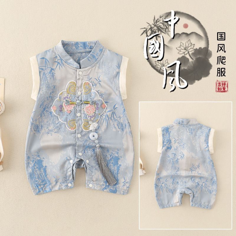 Baby One Year Old Catch Week Chinese Tassel Summer Jumpsuit 2026.7.17