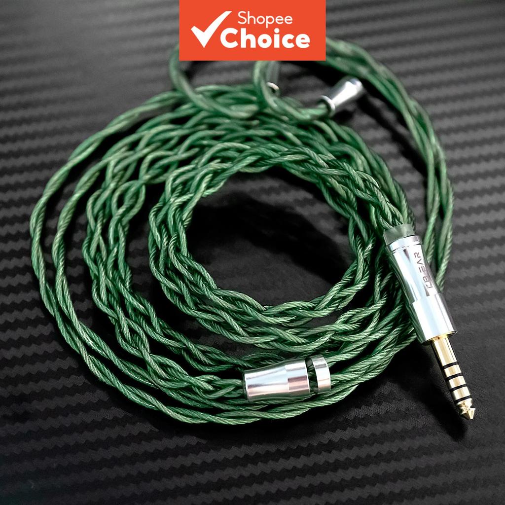KBEAR Aegis ลวด IEM หูฟังอัพเกรดสาย 4N หูฟัง Silver Plated High Purity ชุดหูฟังทองแดง 4 Strands หูฟัง 304 แกน 3.5 มม.ปลั๊กทอง 120 ซม.HiFi In-Ear Monitor