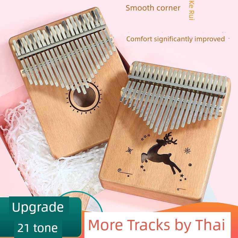 คาลิมบา คาลิมบ้า กล่องดนตรี Kerui 17-Tone Thumb Piano Kalimba Finger Piano Finger Piano Kalimba 21-T