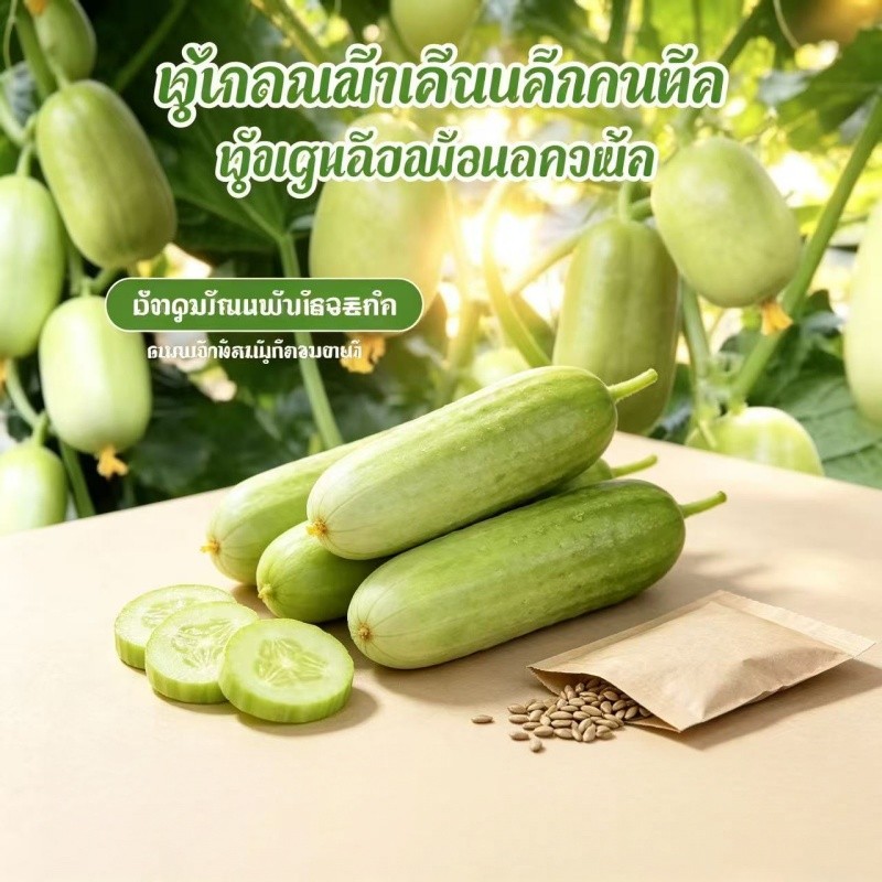 【พร้อมส่งจากไทย】 เมล็ดแตงกวาสาวงาม พันธุ์เล็กกรอบหวาน รูปที่ 8