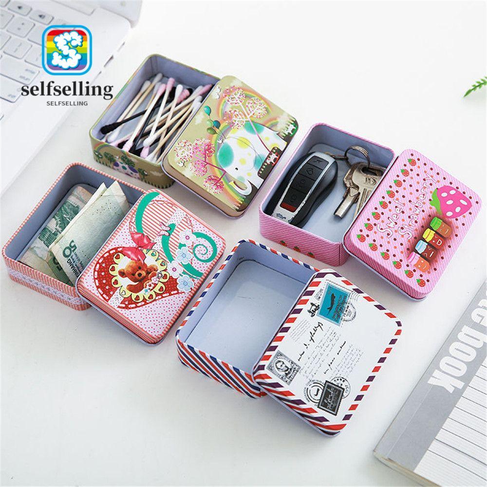SELFS กล่องเก็บของกล่องจัดระเบียบเหล็กเดสก์ท็อปกันฝุ่น