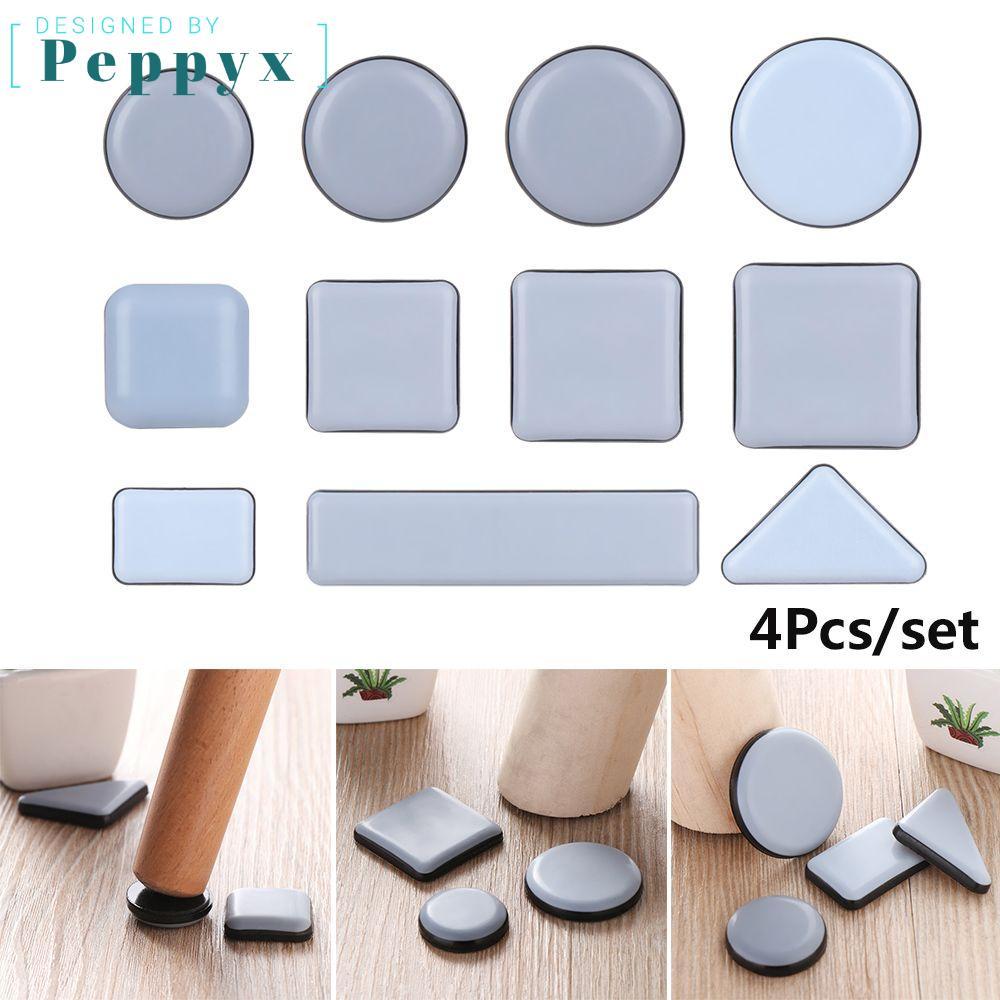 PEPPYX 4pcs เฟอร์นิเจอร์ขา Slider Pads Soft Home Easy Move กันชนเก้าอี้อุปกรณ์โต๊ะโซฟา Anti Noisy