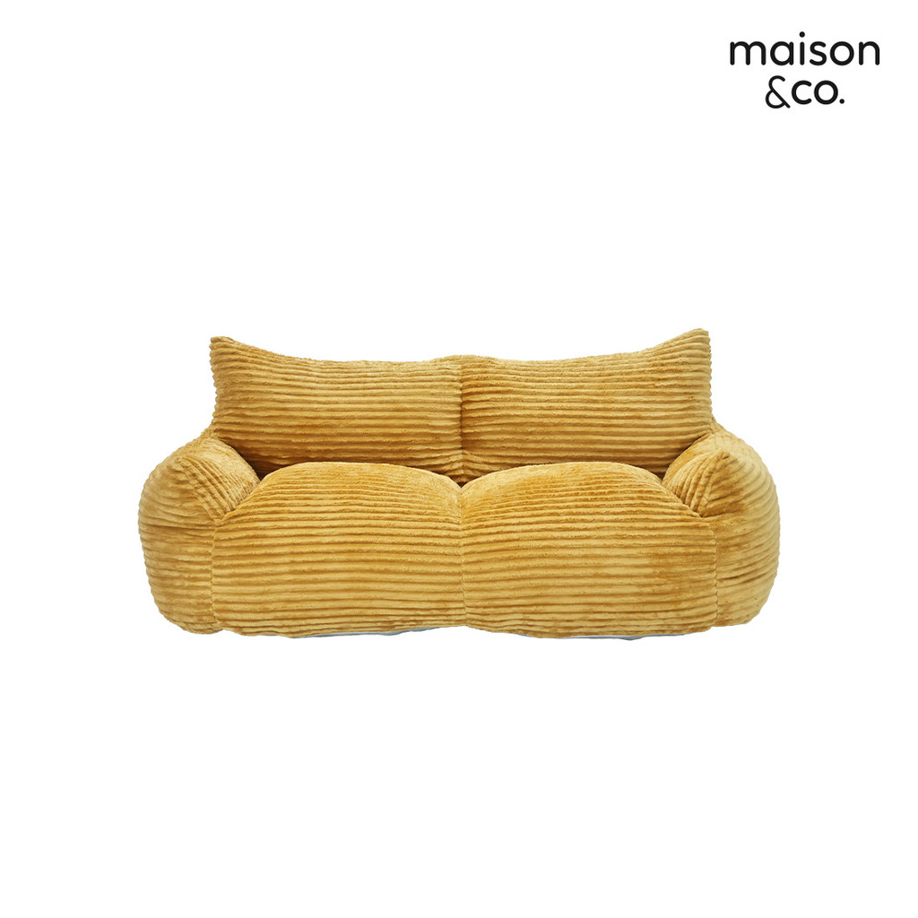 SB Design Square โซฟา 3 ที่นั่ง รุ่น Villy สีเหลือง แบรนด์ MAISON&CO.