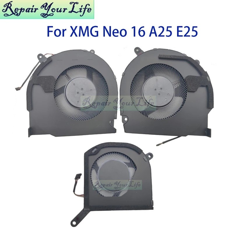 พัดลมระบายความร้อนโน๊ตบุ๊คสําหรับ XMG Neo 16 A25 E25 2025 RTX 5080 5090 THER7X6AR8-3721 3731 DF1 DF2